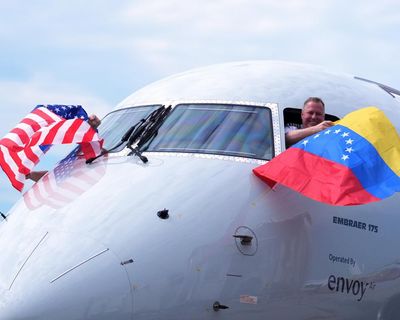 ‘A new chapter’: first commercial flight from US since 2019 lands in Venezuela