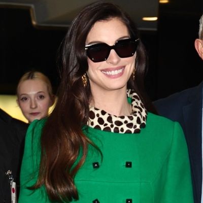 Anne Hathaway Reunites With an Iconic 'Devil Wears Prada' Coat