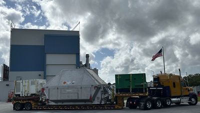 Welcome home! Artemis 2's Orion capsule returns to Florida after epic moon mission (photo)