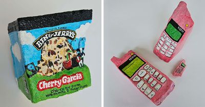 40 Whimsical Stone Creations By This Artist That Bring Iconic Products And Snacks To Life
