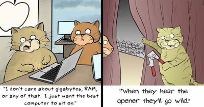 26 Hilarious Cat Comics By Nate Fakes That Perfectly Capture The Strange, Funny World Of Cats