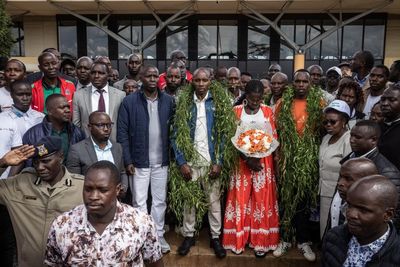 Sabastian Sawe receives hero’s welcome in Kenya after sub-two hour marathon feat