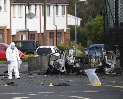 Man charged after car bomb explosion at police station near Belfast