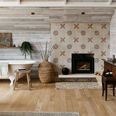 Bathroom living rooms are a big trend in 2026 – the bathroom of Bert and May's founder is a masterclass in creating a cosy but practical scheme