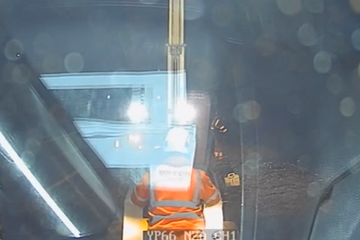 Moment tree surgeon is electrocuted by 11,000 volt powerline as worker feared for life