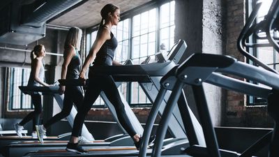 Improve your balance and walking posture with this 30-minute walking Pilates treadmill workout