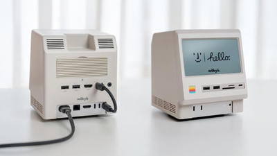 This must-have miniature Macintosh retro dock gives your M4 Mac Mini a 1980s makeover — equipped with a 5-inch HD display and M.2 NVMe SSD slot