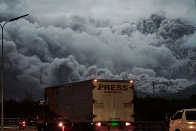 Airspace restricted and thousands evacuated as Mayon volcano erupts in Philippines