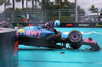 Pierre Gasly flips and Isack Hadjar crashes in dramatic Miami GP lap