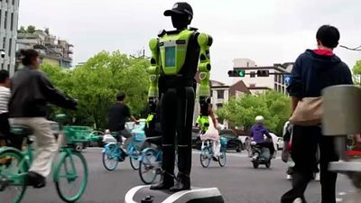 Humanoid robots deployed to direct traffic in China