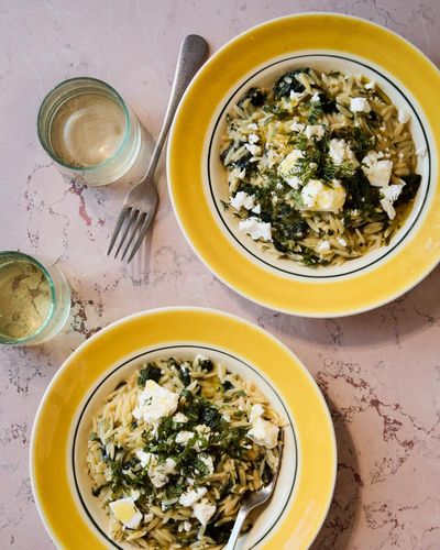 Georgina Hayden’s quick and easy recipe for spanakopita orzo