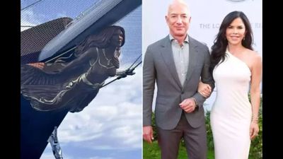 Jeff Bezos secretly selling $500 million superyacht that has sculpture of Lauren Sanchez as mermaid because...