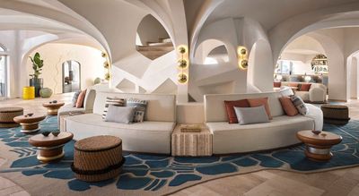 At This New Hotel in Sardinia, 'Folkloristic' Design Details Meet Futuristic Elements for a Fresh Take on Coastal Italian Style