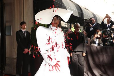 Met Gala guests arrive on carpet in dramatic works of art