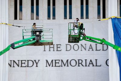 Most Americans are opposed to Trump naming government buildings after himself while in office, poll shows