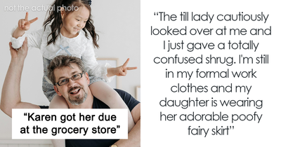 Karen Shames Father And Daughter For Having Fun At The Grocery Store, The Dad Makes Sure To Ruin Her Day