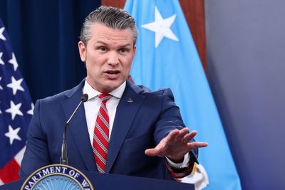 Hegseth and Caine pressed on reports of ‘kamikaze dolphins’ in Iran waters: ‘Like sharks with laser beams?’