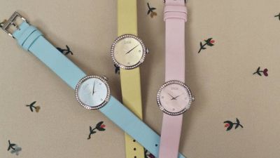 These Dior watches are pretty in pink and yellow and blue!