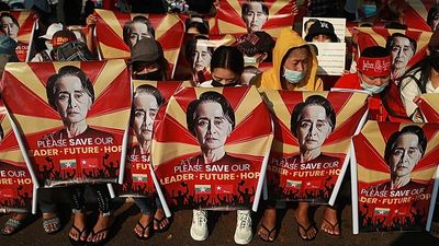 Son of Myanmar's ousted leader appeals to Macron for help in securing proof of life