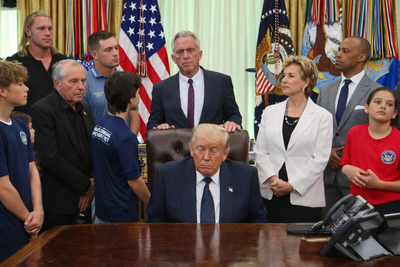 Trump Spotted Dozing Surrounded by Kids at White House as RFK Jr Speaks, in Latest Viral Drowsiness Clip