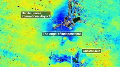 Mexico City is sinking up to 14 inches per year, satellite images show