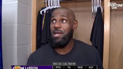 A Frustrated LeBron James Was Quick to Bring Up Luka Dončić After the Lakers’ Game 1 Loss to Thunder