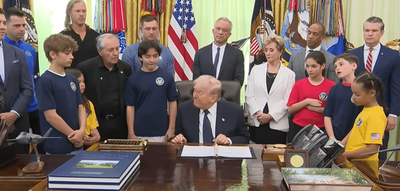 Trump Unleashes Conspiracy-Fueled Rant to Children in Chaotic Oval Office Scene
