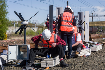 UK first as wind turbines set up next to high speed trains to generate power