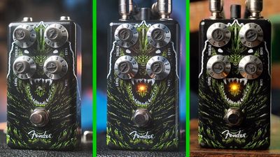 You’ve seen Fender’s Godzilla Strat, now here the comes the pedal – and it’s a monster op-amp distortion with city-levelling tone (and a seriously cool graphic finish)