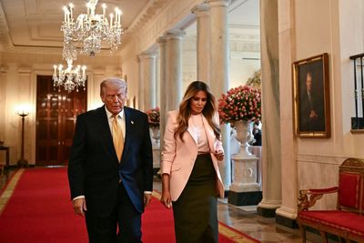 Trump calls Iran war a ‘skirmish’ during Melania’s Mother’s Day military tribute