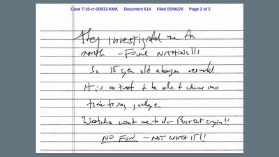 Epstein's purported suicide note released by judge