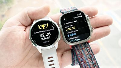 I ran a 5K with the Garmin Forerunner 570 vs Apple Watch Ultra 3 and although the pace data matched up perfectly across both devices, the Garmin’s exercise load metric and detailed vertical ratio analysis made it the clear winner