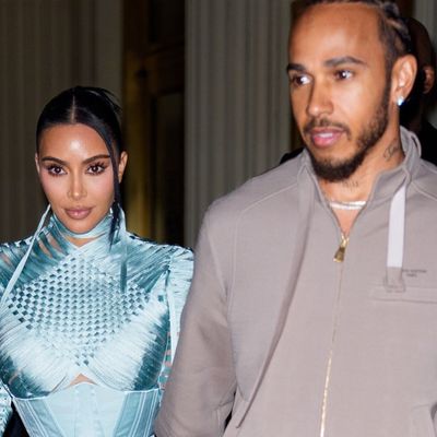 Kim Kardashian's Rare Jeans Outfit Debuts During a Date Night With Lewis Hamilton