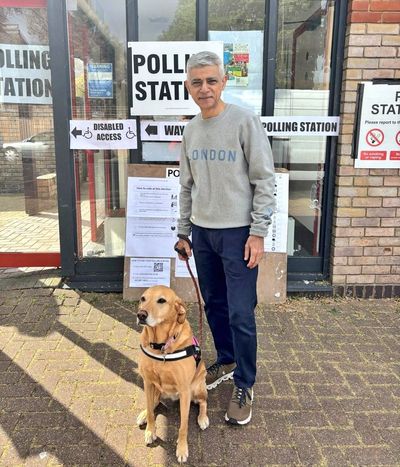 Paws at the polls: London's dogs join owners at polling stations on election day