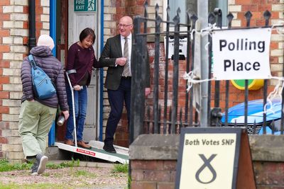 Scottish party leaders cast their vote as country goes to the polls