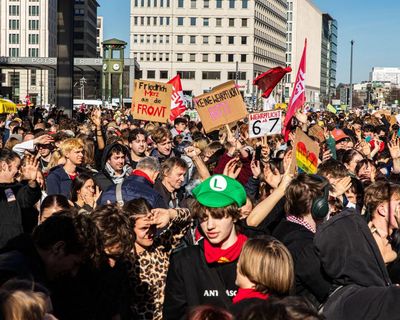 More than 50,000 pupils expected to strike over German rearmament policy