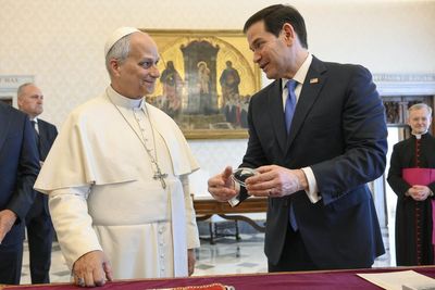 The Pope gave Marco Rubio an olive branch as a gift. But could only say ‘Wow OK’ when he saw what the US brought him