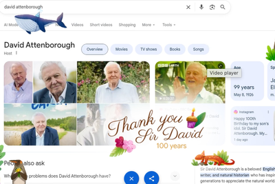 Sir David Attenborough Google Doodle explained as icon turns 100