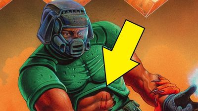 It's time to set the record straight: Doomguy's armor does not have a tummy window, his shirt just got ripped