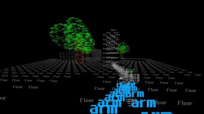 This game's 3D graphics are made entirely from text