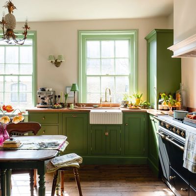 This petite kitchen has been given a bright and uplifting refresh with plenty of vintage charm and character