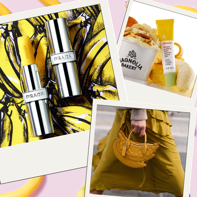 Banana Beauty Is The Trend Taking Over Every 'Cool Girl' Brand—Rhode Started It, Prada Made It Official, And It's Not Going Anywhere