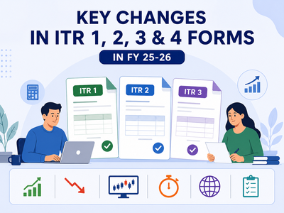 Key changes in ITR 1, 2, 3 and 4 forms in FY 25-26: Reporting of LTCG, buyback losses, F&O, intra-day trading & more; what new forms include