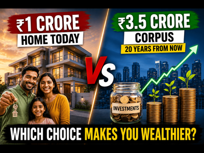 Buying vs renting a home: ₹1 crore home today or ₹6 crore corpus after 20 years - how the strategy of renting and investing may beat buying a house in India