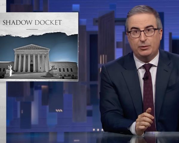 John Oliver on Trump’s use of supreme court shadow dockets: ‘his go-to method to get his way’