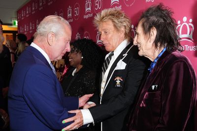 King Charles laughs off Rod Stewart’s Trump ‘ratbag’ remarks at Royal Albert Hall