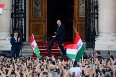 Who is Hungary’s dancing health minister? Former NHS doctor who plays air guitar at political rallies