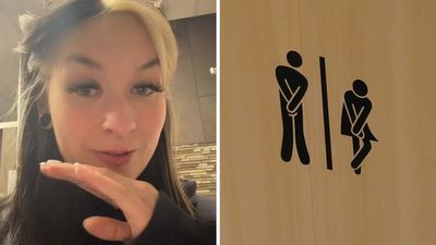 Woman Goes To Gas Station Bathroom. Then She Sees A Strobe Light, Disco Ball—And A Button: 'EVERY Bathroom Should Have This!'