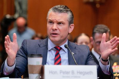 Pete Hegseth’s testimony interrupted by anti-war protester: ‘complicit in the war crimes’
