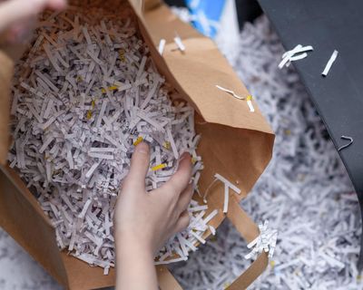 The joy of shredding all your paperwork